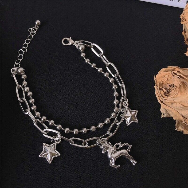 Bracelets For Girls Stainless Steel Horse Charm Bracelets For Women Bracelet Jewelry Gifts For Girls Silver - Shineshe
