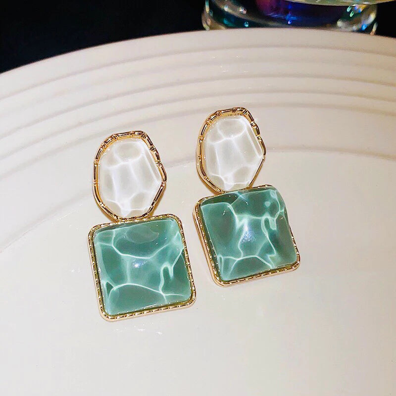 Korean Premium Crystal Gemstone drop Earring3